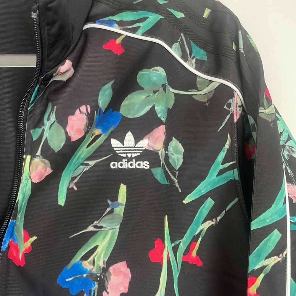 Adidas Bellista Floral Cropped Track Jacket - Picture 5 of 6